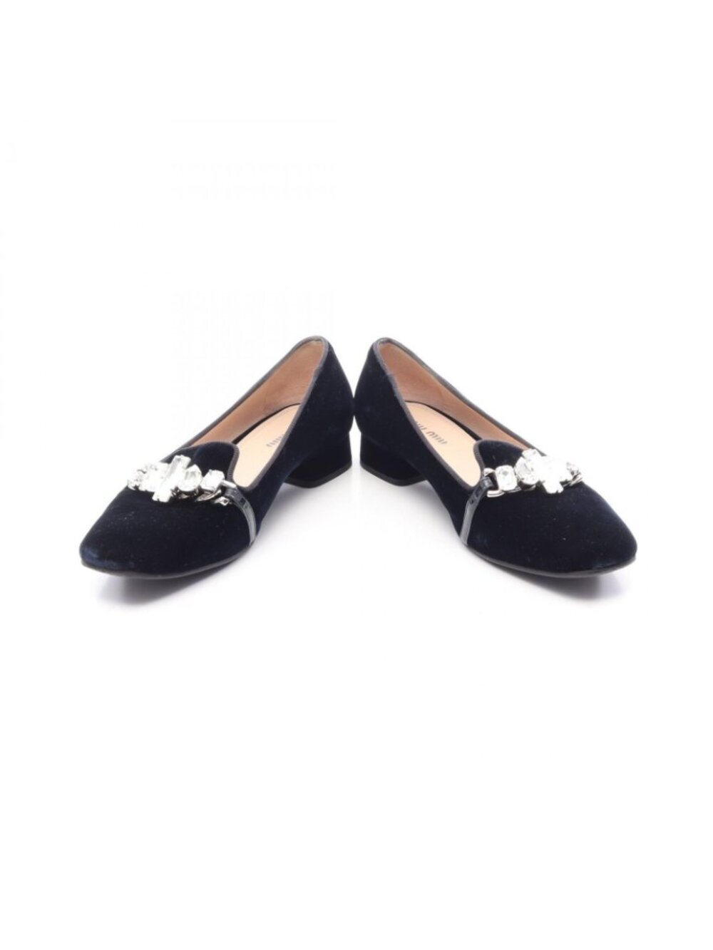Miu Miu Bijou Black Flat Shoes - Picture 3 of 16